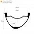 FALSH 32" Carbon Bicycle Rim 40x25mm inner Width 33mm Tubeless Hookless Asymmetric 460g 