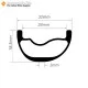 290g Ultralight 29er Carbon 32x18.5mm inner Width 26mm Tubeless Hookless Asymmetric MTB Rim
