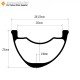 FALSH 32" Carbon Bicycle Rim 38.33x25mm inner Width 30mm Tubeless Hookless Asymmetric 440g 