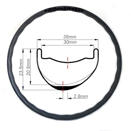 Llantas de carbono ligeras de 335 g 29er XC onduladas 35x23,5 mm de ancho interno 24 mm sin cámara y sin gancho asimétricas para MTB. Ruedas para bicicletas eléctricas. Llantas de carbono ligeras de 335 g 29er XC onduladas 35x23,5 mm de ancho interno 24 mm sin cámara y sin gancho asimétricas para MTB. Ruedas para bicicletas eléctricas.