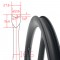 700C Gravel XC 5 Spokes 27mm wdith Road Disc Brake Carbon Wheel