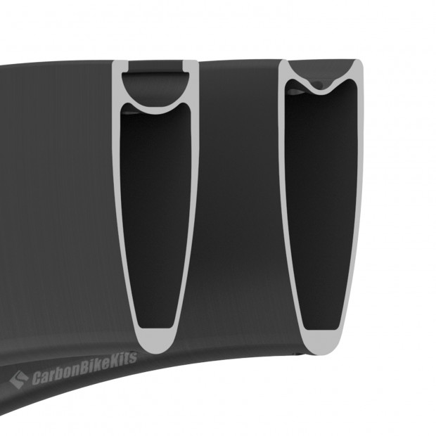 Cerchi per Bici da Strada 700C 50x20.5mm Clincher / Tubolare Cerchi per Bici da Strada 700C 50x20.5mm Clincher / Tubolare
