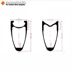 700C 38x20.5mm Clincher / Tubular Road Bike Rims 700C 38x20.5mm Clincher / Tubular Road Bike Rims