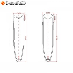 700C 88x20.5mm Clincher / Tubular Road Bike Rims