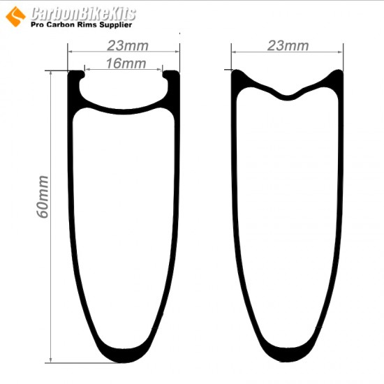 Aro para Bicicleta de Carretera 700C 60x23mm Clincher / Tubular Aro para Bicicleta de Carretera 700C 60x23mm Clincher / Tubular