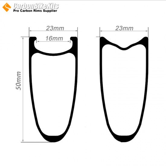 Aro para Bicicleta de Carretera 700C 50x23mm Clincher / Tubular Aro para Bicicleta de Carretera 700C 50x23mm Clincher / Tubular