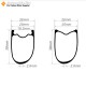 Ultralight 700C 38x25mm Asymmetric Tubeless / Tubular Road Bike Rim