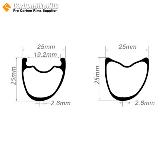 Jante Carbone Tubeless 700C Pour Vélo Route - Profondeur 88 Mm - 24,38,44,50,60 Trous - Garantie 3 Ans