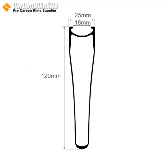 Aros para Bicicleta de Carretera 700C 120x25mm Clincher Aros para Bicicleta de Carretera 700C 120x25mm Clincher