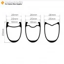 700C 35x25mm Tubeless Clincher / Tubular Road Bike Rims