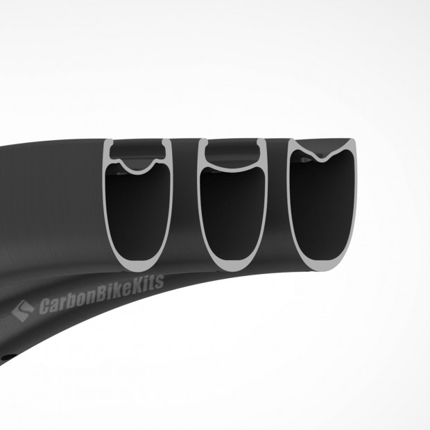 Cerchi per Bicicletta da Strada 700C 35x25mm Tubeless Clincher / Tubolare