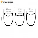 700C 38x25mm Clincher / Tubular Road Bike Rims