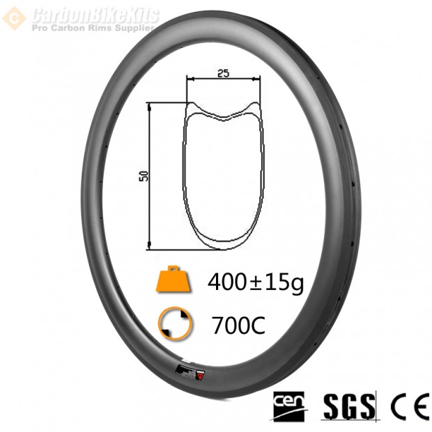 700C 50x25mm cerchio per bici da corsa tubolare 28 fori clearance 700C 50x25mm cerchio per bici da corsa tubolare 28 fori clearance
