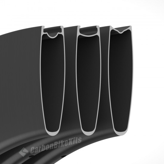 Aros para Bicicleta de Carretera 700C 88x25mm Clincher / Tubeless / Tubular Aros para Bicicleta de Carretera 700C 88x25mm Clincher / Tubeless / Tubular
