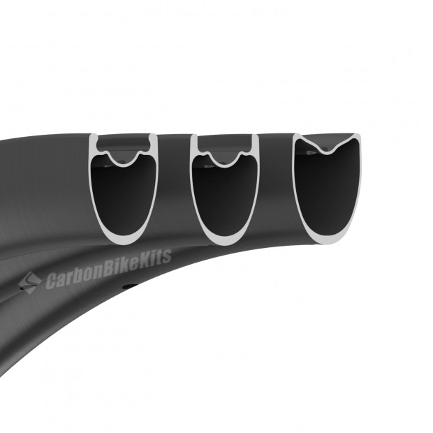 320g Ultra-leggero 700C 30x26mm Tubeless Hookless / Tubolare Ruota da Strada