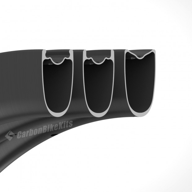 Ultralight 700C 40x26mm  Tubeless  Hookless / Tubular Road Bike Rim