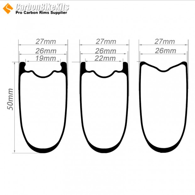 400g 超軽量700C 50x26mm チューブレス・フックレス/チューブラー・ロードバイク用リム 400g 超軽量700C 50x26mm チューブレス・フックレス/チューブラー・ロードバイク用リム