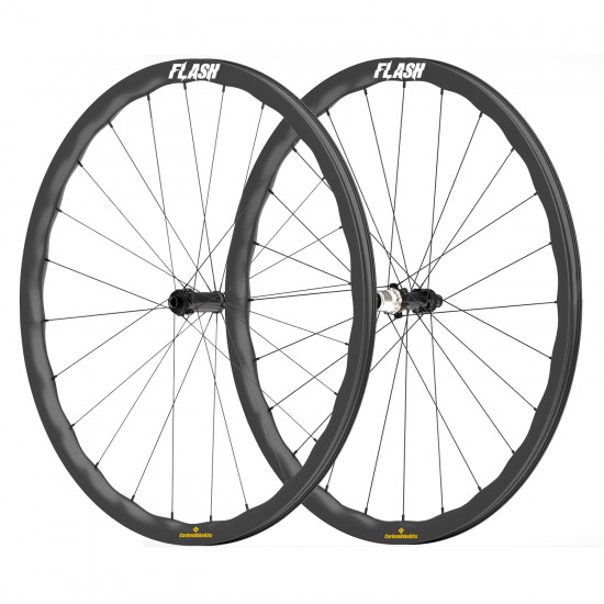 Flash™️ Ruedas de Carbono con Forma de Onda 700C 35/40/45/50/68 para Frenos de Disco Carretera Gravel CX