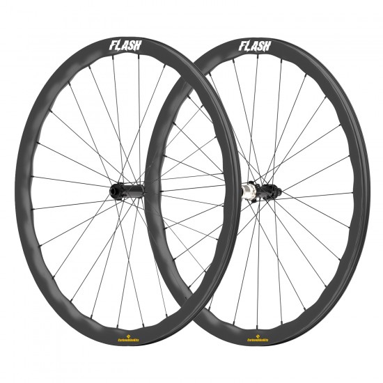 Flash™️ Ruedas de Carbono con Forma de Onda 700C 35/40/45/50/68 para Frenos de Disco Carretera Gravel CX