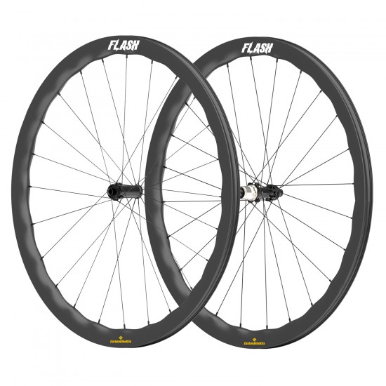 Flash™️ Ruedas de Carbono con Forma de Onda 700C 35/40/45/50/68 para Frenos de Disco Carretera Gravel CX