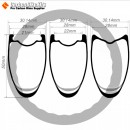 400g ultraleichte Wellenform 700C 50x28mm Carbon Tubeless Felge mit Haken/ohne Haken/Tubular für Rennrad