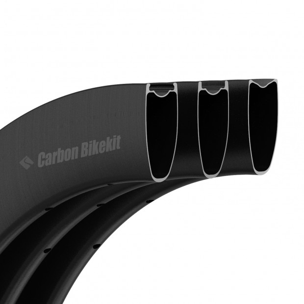 700C 60x29mm Asymmetric Carbon Tubeless Hooked/Hookless Road Bike Rim