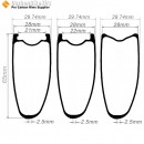 700C 65x28mm  Asymetric Carbon Tubeless Hooked/Hookless / Tubular Road Bike Rim
