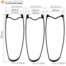 700C 80x28mm  Asymetric Carbon Tubeless Hooked/Hookless / Tubular Road Bike Rim