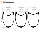 Aro de Carbono 700C 40x28mm Tubeless con Gancho/Sin Gancho / Tubular para Bicicleta de Carretera