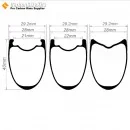 700C 40x28mm  Carbon Tubeless Hooked/Hookless / Tubular Road Bike Rim