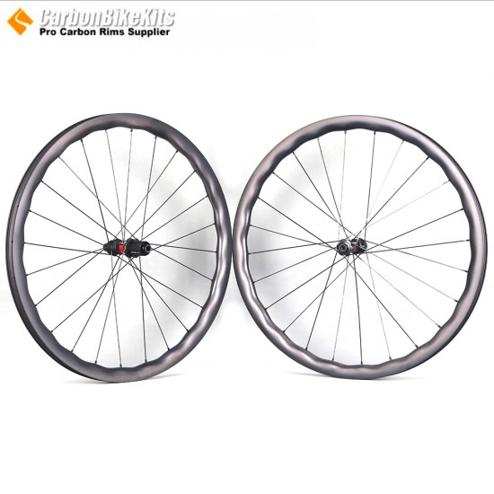 Llantas de carretera de carbono de 360±15g ultraligera, forma de onda, 700C 40x28mm, sin cámara con gancho/sin gancho/tubular Llantas de carretera de carbono de 360±15g ultraligera, forma de onda, 700C 40x28mm, sin cámara con gancho/sin gancho/tubular