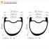 700C 30x29mm Asymmetric Carbon Tubeless Hooked /Hookless Gravel / CX Rim