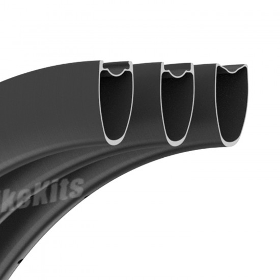 Aro de Carbono 700C 50x29mm Asimétrico Tubeless / Tubeless Hookless para Bicicleta de Carretera Aro de Carbono 700C 50x29mm Asimétrico Tubeless / Tubeless Hookless para Bicicleta de Carretera
