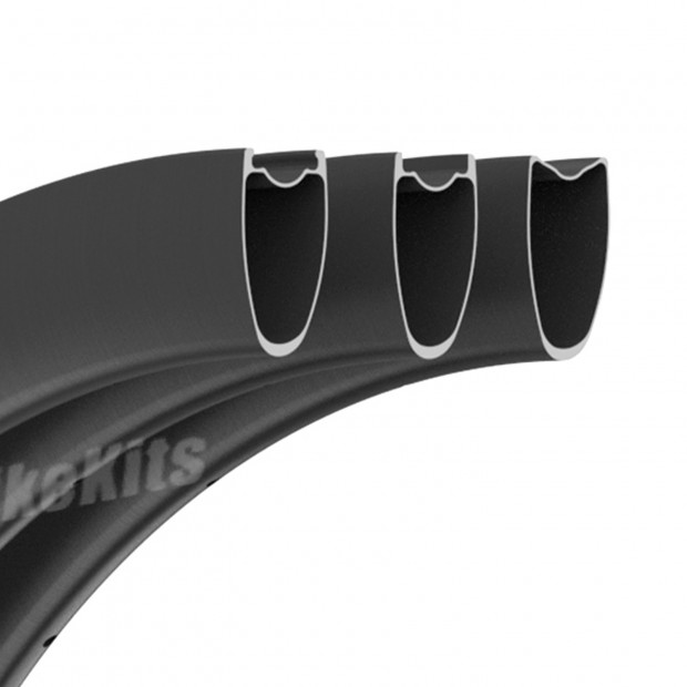 700C 50x29mm 非対称カーボン チューブレス/チューブレス フックレス ロードバイク用リム 700C 50x29mm 非対称カーボン チューブレス/チューブレス フックレス ロードバイク用リム