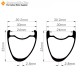 700C 32x30mm Asymmetric Carbon Tubeless Hooked /Hookless Gravel / CX Rim 700C 32x30mm Asymmetric Carbon Tubeless Hooked /Hookless Gravel / CX Rim
