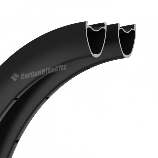 Ruota in Carbonio 700C 35x31mm Tubeless con Gancio/Senza Gancio per Gravel / CX Ruota in Carbonio 700C 35x31mm Tubeless con Gancio/Senza Gancio per Gravel / CX