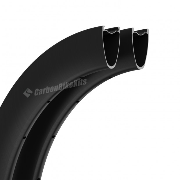 超軽量700C 50x30mm カーボン チューブレス フックレス グラベル/CXリム 超軽量700C 50x30mm カーボン チューブレス フックレス グラベル/CXリム