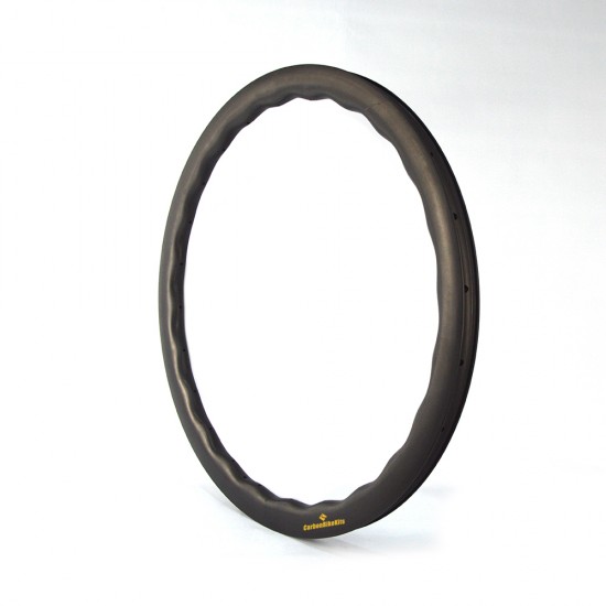 365g Ultraleicht 700C 45x31mm Wellenform Carbon Tubeless Gravel / CX Felge