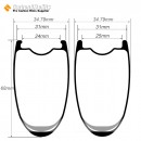 Llantas de carretera de carbono, forma de onda, 700C 68x31mm, sin cámara con gancho/sin gancho/tubular