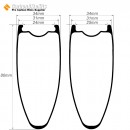 700C 80x31mm Aero Symetric Carbon Tubeless Hooked/Hookless Road Bike Rim TT Time Trial TriathlonBike Wheels