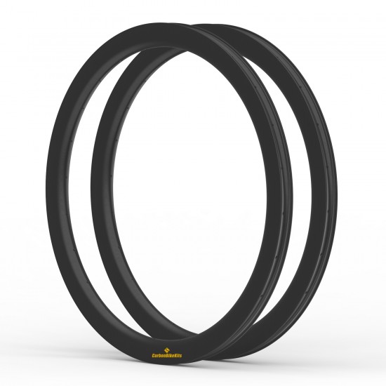 365g Ultra-ligero 700C 45x32mm Aro de Carbono Asimétrico Tubeless para Rueda de Gravel / CX 365g Ultra-ligero 700C 45x32mm Aro de Carbono Asimétrico Tubeless para Rueda de Gravel / CX