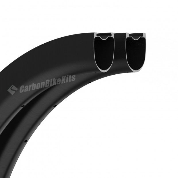 Deep Aero Gravel Series - 50mm x 35mm Carbon Rim 700C gravel carbon wheel 50mm depth 35mm outer 29mm inner width tubeless