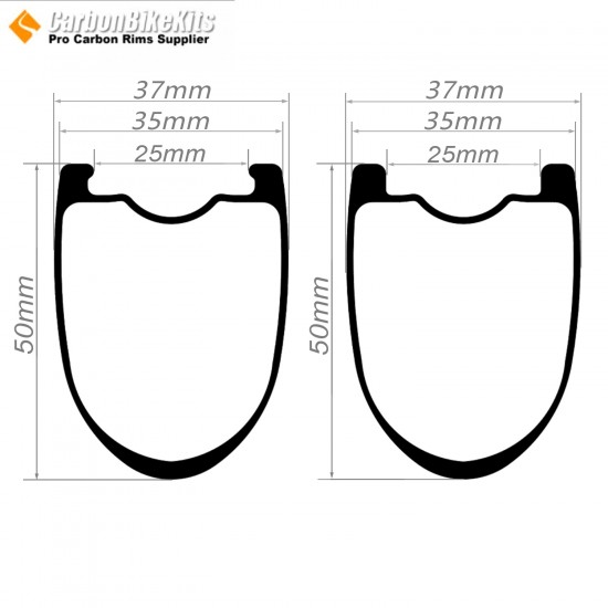 All-Around Road Race Carbon Wheels 700C 50x35mm Tubeless Rim All-Around Road Race Carbon Wheels 700C 50x35mm Tubeless Rim