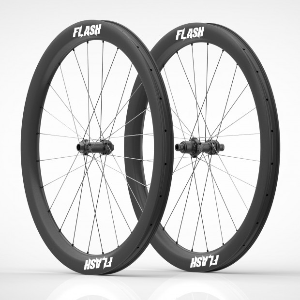Ruote in carbonio gravel 700C profilo 45mm con cerchio tubeless largo 35mm
