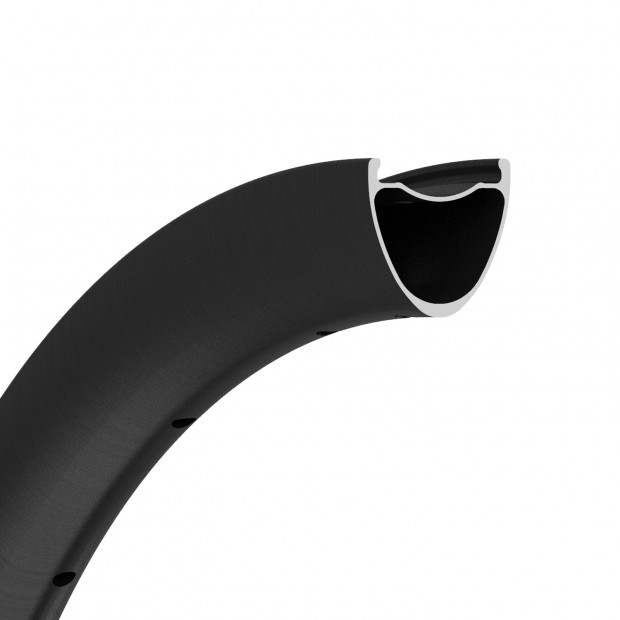 700C 35x36mm Ruota in Carbonio Simmetrica Tubeless per Gravel / CX 700C 35x36mm Ruota in Carbonio Simmetrica Tubeless per Gravel / CX