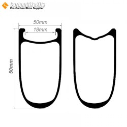 Aros para Bicicleta de Carretera 650C 50x25mm Clincher / Tubular