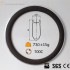 700C 60x23mm Llanta Clincher de Carbono con Superficie de Freno de Aleación para Bicicleta de Carretera