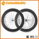 700C 80x23mm Llanta Clincher de Carbono con Superficie de Freno de Aleación para Bicicleta de Carretera 700C 80x23mm Llanta Clincher de Carbono con Superficie de Freno de Aleación para Bicicleta de Carretera