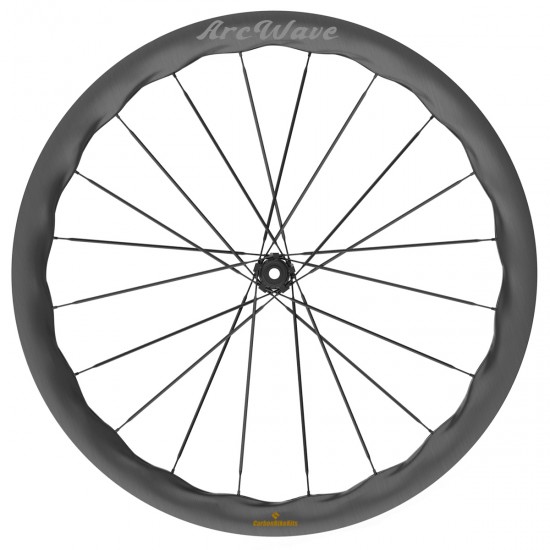 Llanta de carbono ArcWave™ 700C 47×32con lecho de radios ondulado asimétrico, 20 orificios