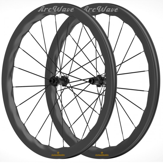 Llanta de carbono ArcWave™ 700C 47×32con lecho de radios ondulado asimétrico, 20 orificios